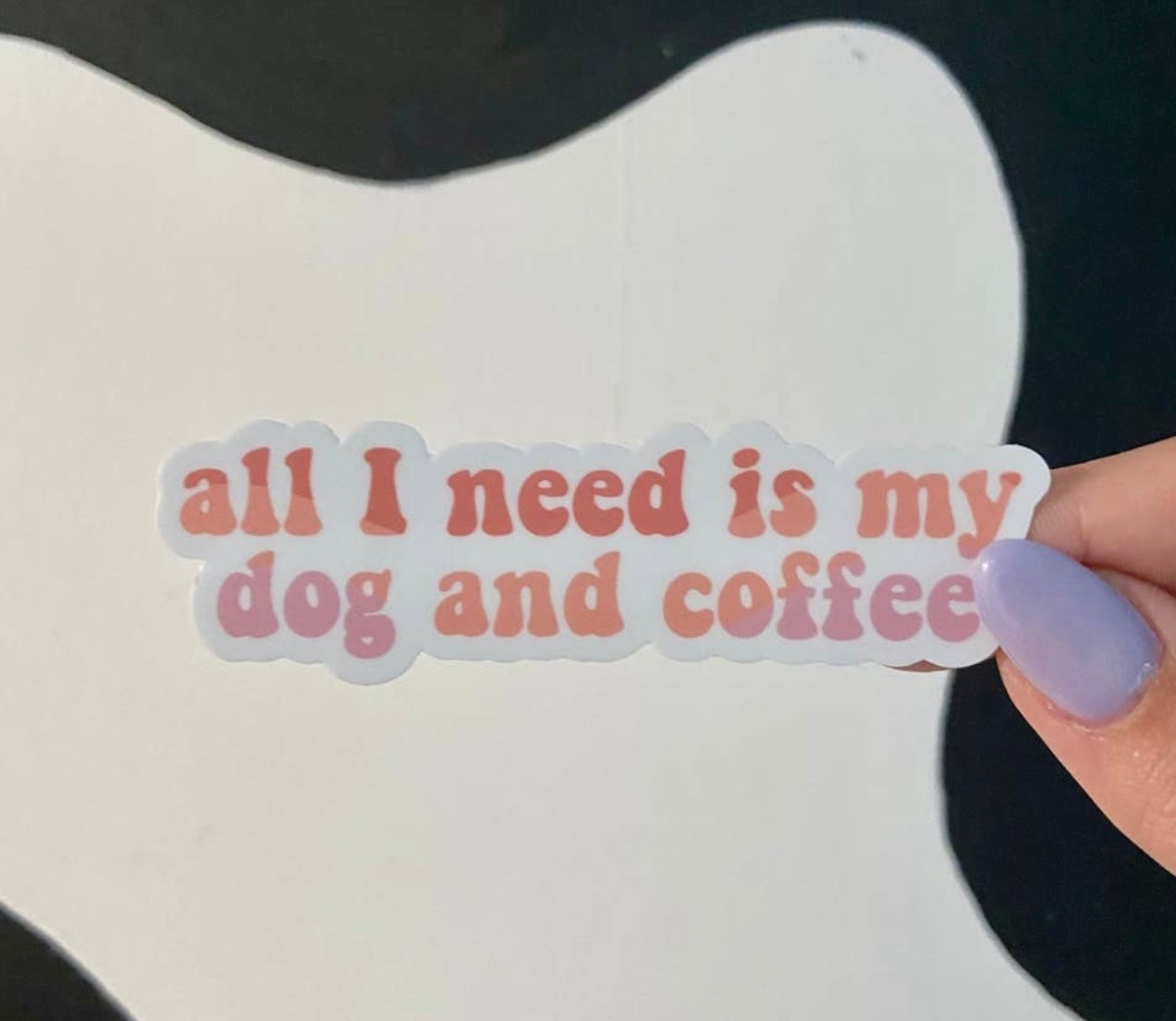 Dog and Coffee Sticker